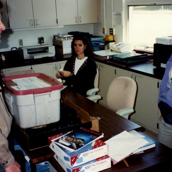 Suzanne Worcester and Other Staff in Workroom