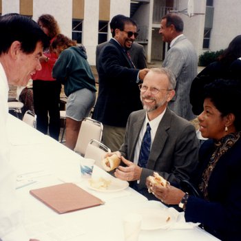 James May and Dorothy Lloyd at Faculty and Staff Lunch