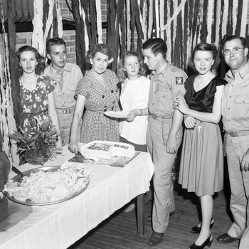 Cake at U.S.O. Party