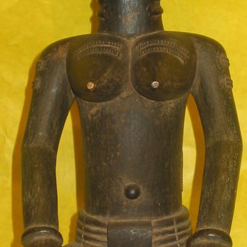 BAULE Culture of Arts from Ghana and Cote d’Ivoire (Ivory Coast) - (Seated Female Figure)