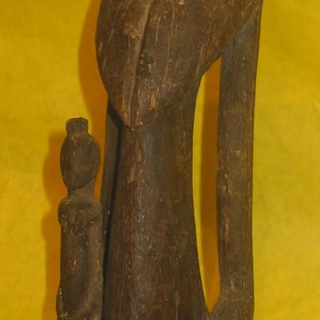 Dogon Culture of Arts from the central plateau region of Mali, in West Africa, South of the Niger bend, near the city of Bandiagara, and in Burkina Faso - (Kneeling Maternity Figure)