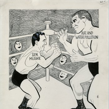 Senator Muskie vs. Air and Water pollution, Political Cartoon