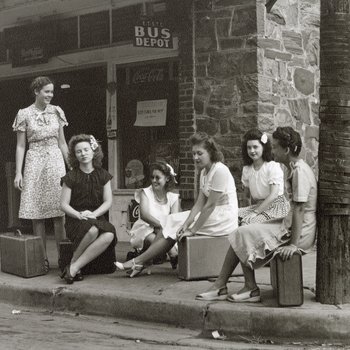Students Waiting for Bus, Front
