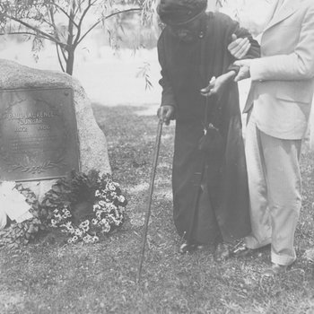 Matilda Dunbar Visiting Paul Laurence Dunbar Grave