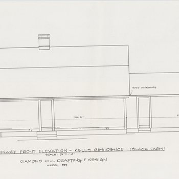 Isaac Collins House/Farm: Front Elevation, Kells Residence