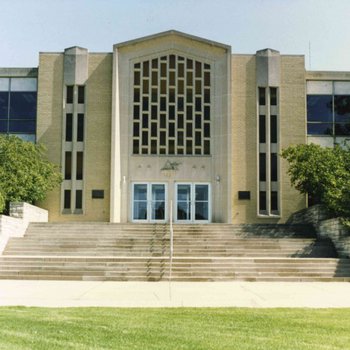 [The James White Memorial Library on the campus of Andrews University]