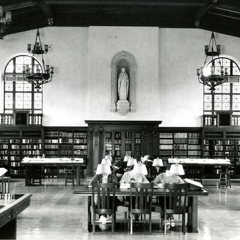 1940s Guzman Library Interior Viewed from the Entrance
