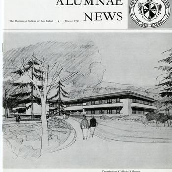 1961 Architect's Original Artwork of the future Archbishop Alemany Library