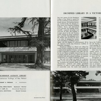 1965 Excerpt from Architecture West Showing the Archbishop Alemany Library
