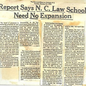 Report on the Status of North Carolina Law Schools