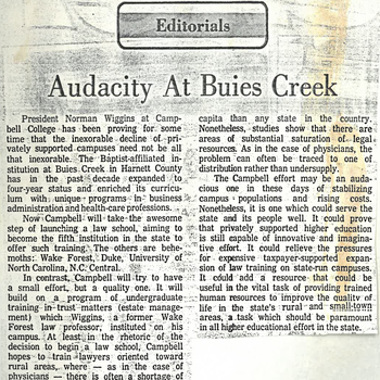 Audacity at Buies Creek