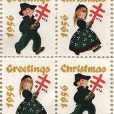 Christmas Seals 1956x4