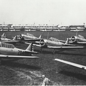 Melvin L Pape AT-6 Harvards on the Parking Line 2