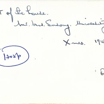 Home of Mr. and Mrs. Susong - back of photo