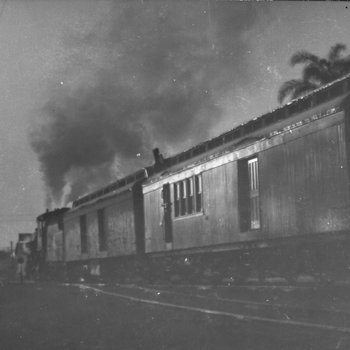 Ralph Wadlow Clewiston Train arriving at Clewiston with group of Cadets