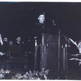 Justice Carter gives the commencement address at Golden Gate Law School, 1956