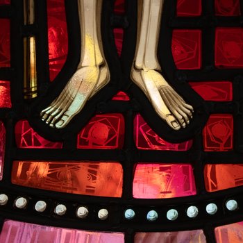 Detail, Feet from The Good Shepherd Window or Foreman Memorial Window