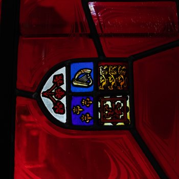 Detail, Coat of Arms of Red Ensign of Canada from The Lord is My Shepherd Window or Lawson Memorial Window