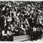 Audience in Bleachers, Basketball Game, 1972