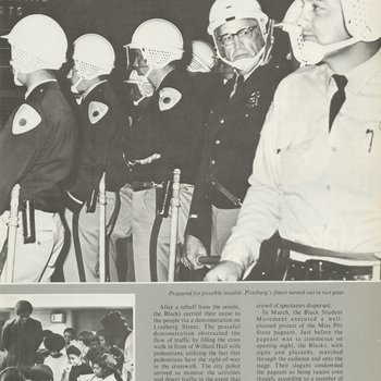 "Blacks protest senate actions" (continued), 1970 (2)