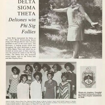 "Delta Sigma Theta Deltones Win Phi Sig Follies," 1970