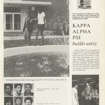 "Kappa Alpha Psi builds unity," 1970