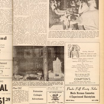 "K. C. Alumni Pres. Views Riots As Needless," April 19, 1968