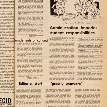 "Administration impedes student responsibilities," October 24, 1969