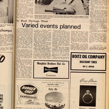 "For Black Heritage Week, varied events planned," March 13, 1970