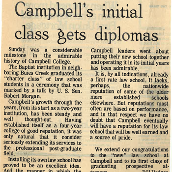 Campbell's Initial Class Gets Diplomas