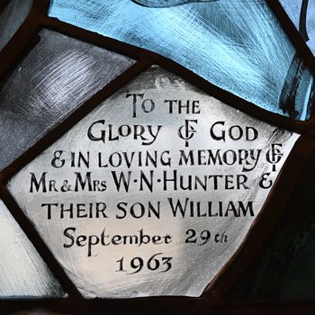 Detail, Inscription from the Law window