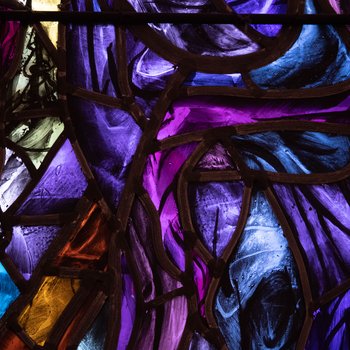 Detail, Glass Patterning, from Priscilla Window or Women's Auxiliary Memorial Window