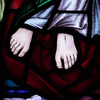 Detail, Feet, from The Ascension of Christ or Whyte, Plaxton, and Brookes Memorial Window