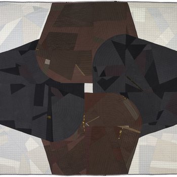 Untitled Quilt (black and brown)
