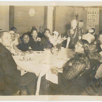 Unidentified Elks Members at Banquet