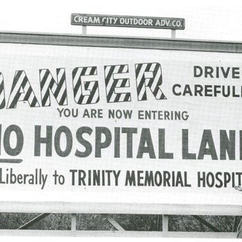 Trinity Hospital Memorial Hospital donation billboard