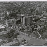Memorial Hospital from the air, circa 1928-1938
