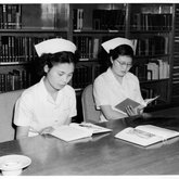 Japanese Nurses Studying in the Library (1950)