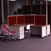 Library Interior Red Chairs (1975)