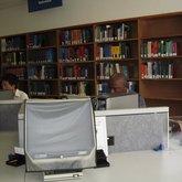 Students by the Reference Section (2011)