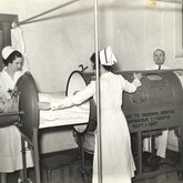Iron lung machines in use at Memorial Hospital, 1937