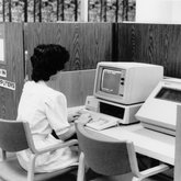 Library Interior Public Areas Computer Station (1981)