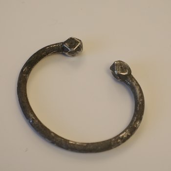 Silver Luristan Bracelet with Polyhedral Terminals, 4th Century BCE