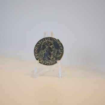 Roman Coin of Emperor Domitian, 81 to 96 CE, front