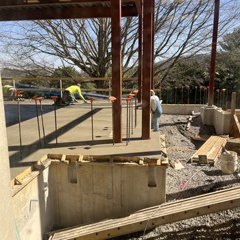 Library Entrance Construction: March 8. 2023