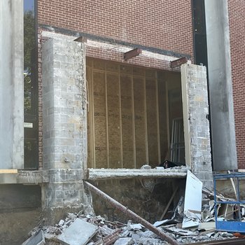 Library Entrance Construction: September 21, 2022