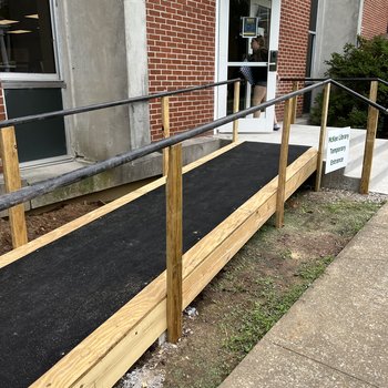 Ramp at Temporary Library Entrance: August 24, 2022