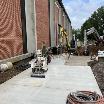 Library Entrance Construction: August 22, 2022