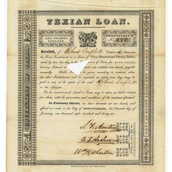 Texian Loan Certificate