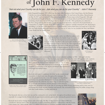 JFK Panel #1: John F. Kennedy Biographical Summary